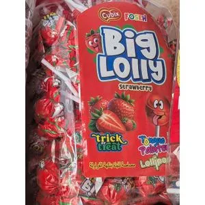 Cubix Foseh Big Lolly Strawberry (Tongue Painter Lollipops)